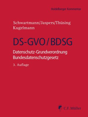cover image of DS-GVO/BDSG